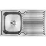 Abey RH Single Bowl Stainless Steel Sink With Drainer