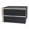 Tactix 60cm Black Double Drawer Cabinet