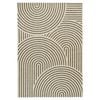 Loopsie-290cm X 200cm-akko Green And Cream Arch Washable Rug