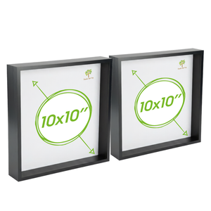 Nicola Spring 2 Piece Box Photo Frame Set - 10 X 10 Square Acrylic Frame