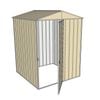 Build-a-Shed 1.5 x 1.5 x 2.3m Front Gable Single Hinged Door Shed - Cream