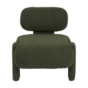 Soft Fleece Accent Chair-Moss Green