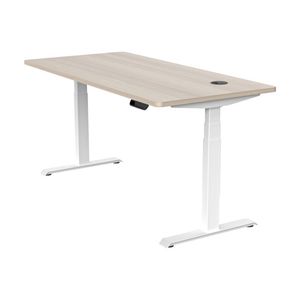 Modern Furniture MARLO Single Workstation with Lift 1.6M - Oak & White