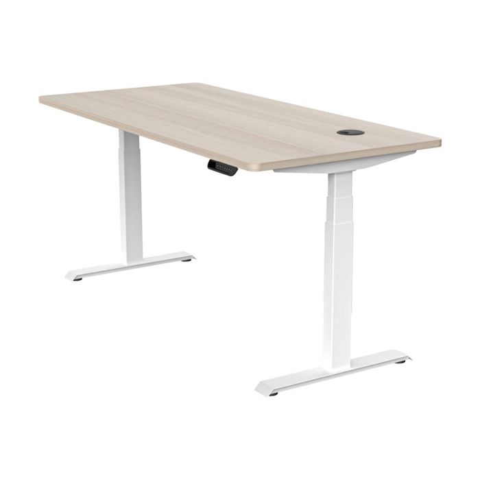 Modern Furniture MARLO Single Workstation with Lift 1.6M - Oak & White