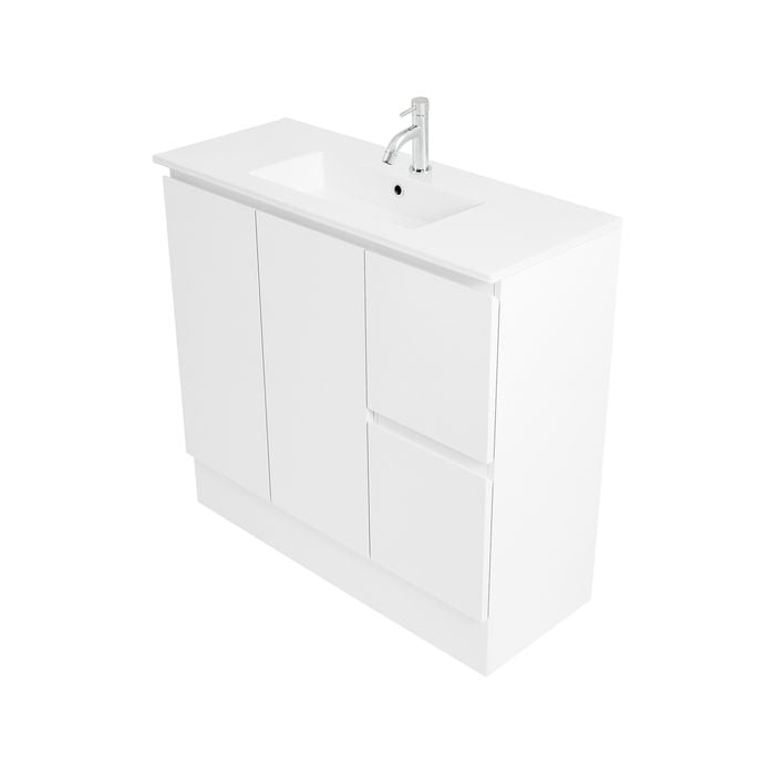 CIBO 900mm White Narro Slimline Bathroom Vanity
