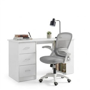 Artiss Computer Desk & Ergonomic Office Chair Set 120cm Home Office Computer Desk and Chair
