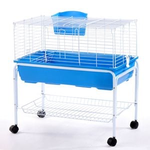 Flyline Bunny Hotel 80 Rabbit Guinea Pig Cage Hutch Habitat with Stand Cage Rabbit
