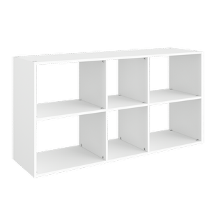 Lugna 716 X 1406 X 390mm White 2 X 3 Storage Unit