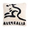 Huxford Grove Shorn Sheepskin Cushion Cover Kangaroo Design White 45x45cm