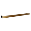 Hotwire 800mm Gold Single Horizontal Square Heated Towel Rail