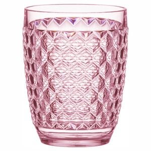 Tate Geometric 350ml Acrylic Tumbler Drinking Water/Juice Cup - Strawberry
