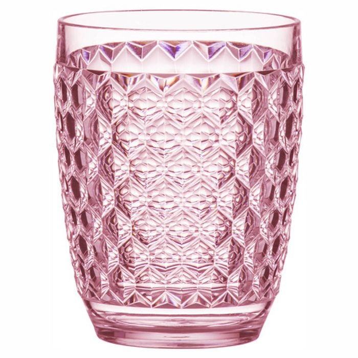 Tate Geometric 350ml Acrylic Tumbler Drinking Water/Juice Cup - Strawberry