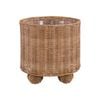 Astin Sinclair 280 x 280mm Medium Natural Poly Rattan Basket Planter with Feet