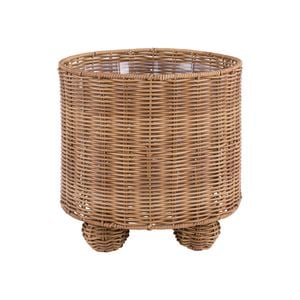Astin Sinclair 280 x 280mm Medium Natural Poly Rattan Basket Planter with Feet