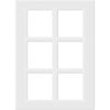 Kaboodle 400mm 6 Panel Glass Cabinet Door - Gloss White