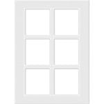 Kaboodle 400mm 6 Panel Glass Cabinet Door - Gloss White