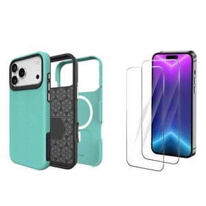 Icoverlover For Iphone 17 Pro Case Compatible With Magsafe Tough Mint + 2x Screen Protectors