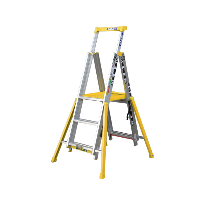 Bailey 3-6 Step 170kg Aluminium Adjustable Height Platform Ladder