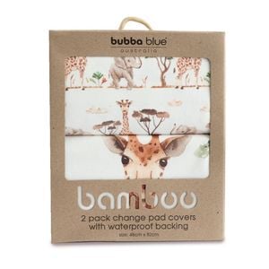 2pc Bubba Blue Bamboo Adventure Jersey Change Mat Covers 48x82cm