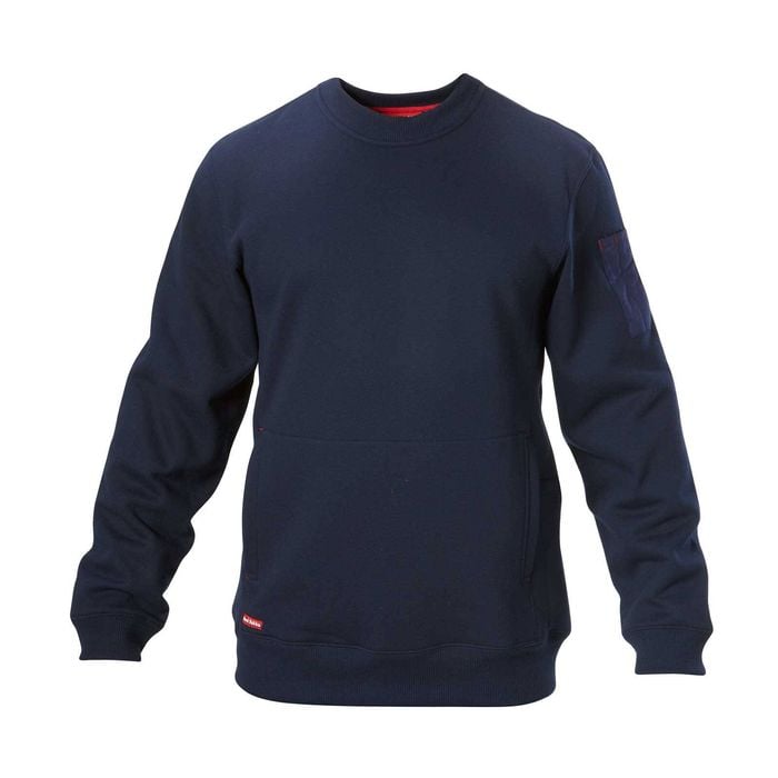 Hard Yakka Navy Crew Neck Fleece Jumper - Size XL