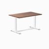 Desky Fixed Height Walnut Hardwood Desk 120x75cm White Leg