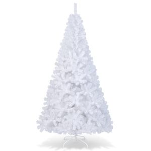Costway 2.1M PVC Christmas Tree Indoor Outdoor Holiday Decoration White