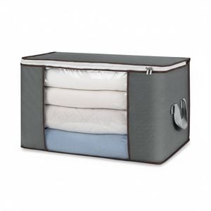 6 Pack Large Storage Bags for Clothes, Blankets, and More - Grey