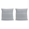 2PK Jason Commercial Calista Euro Pillow Case 65x65cm Granite