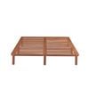 Bondi Wooden Pinewood Bed Base in Walnut - Queen