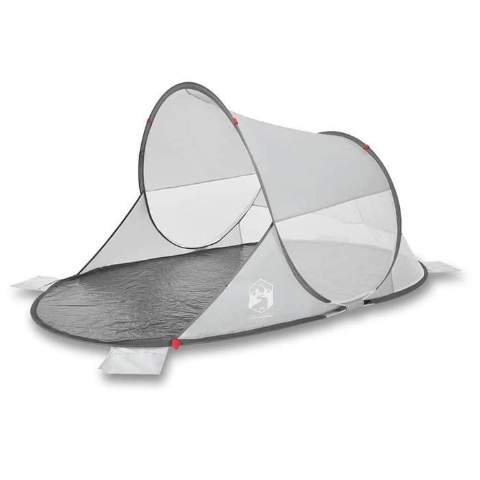 vidaXL Beach Tent Foldable Camping Tent Outdoor Shelter Grey Pop-up Waterproof