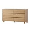 Oikiture 6 Chest of Drawers Dresser Tallboy Storage Cabinet Faux Marble Top