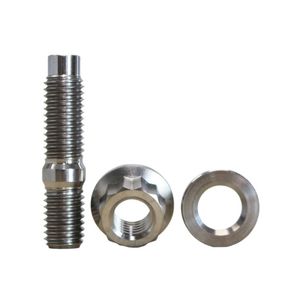 M10 x 1.5mm x 45mm Titanium Stud, Nut and Washer Kit-12 Point Nut