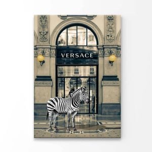 Luxury Fashion Store with Zebra Print 100% Australian Made 50x75cm (Stretched Canvas)