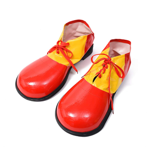 CLOWN SHOES Costume Fancy Dress Adult Circus Party Halloween Accessory Large Red/Yellow