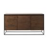 Modern Furniture RIVOLI Sideboard Buffet 155cm -  Smoked Oak / Black
