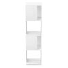 Ufurniture Rotating Bookshelf 4-Tier Wooden Bookcase Corner Standing Display Shelf Organizer CD Storage Rack White