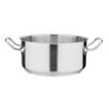 Vogue Casserole Pan Stainless Steel Induction Compatible 4.5l 240mm Commercial Kitchen Cookware