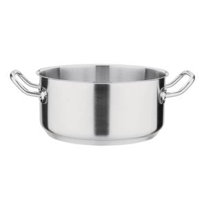 Vogue Casserole Pan Stainless Steel Induction Compatible 4.5l 240mm Commercial Kitchen Cookware