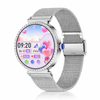 Gps Smart Watch Fitness Tracker Heart Rate Voice Call Diamond Design Mesh Silver