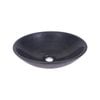 Mondella Blue Round Marble Basin Black Rumba