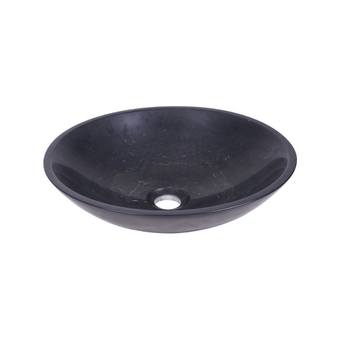 Mondella Blue Round Marble Basin Black Rumba - Bunnings Australia