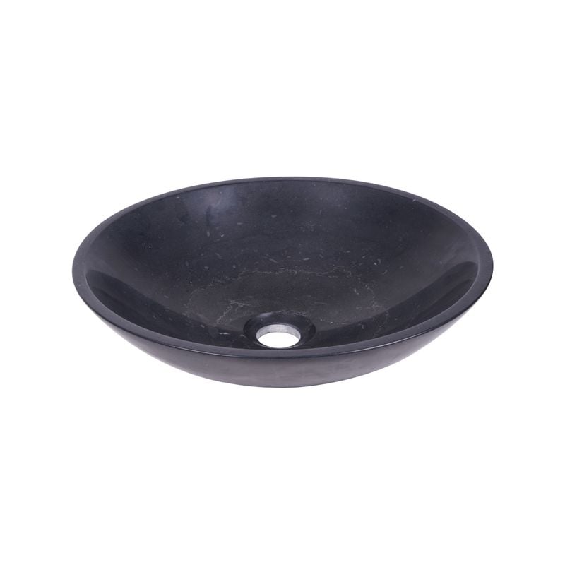 Rumba Black Blue Round Marble Basin