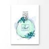 Green & blue Flowers with Perfume Print 100% Australian Made 90x120cm (Stretched Canvas)
