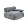 Foret 1 Pc Arm Seat Modular Tufted Velvet Sofa Lounge Couch Furniture Light Grey