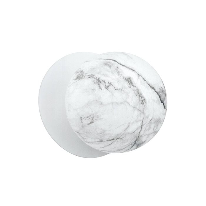 Lexi Lighting Odessa Marble Opal Glass Led Wall Light With White Base - White/large