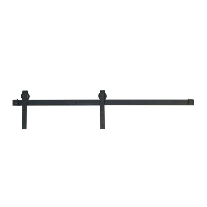 Hume 2000mm Internal Barn Door Frontier Track & Fitting Set Black