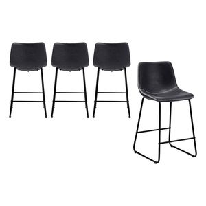 Oikiture Bar Stools Grey X4