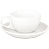 Olympia Cappuccino Cups And Saucers Athena White 48 Pack Porcelain