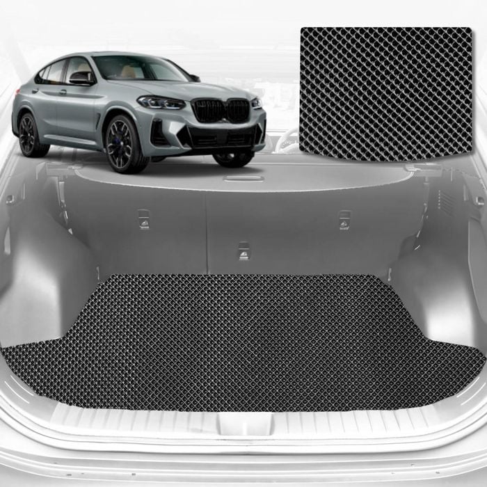 6D Diamond Car Boot Mat for BMW X4 (G02)2018-Current-Cargo Mat-Black-Outback GT