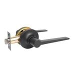 Ikonic Matte Black Slimline Passage Lever Set